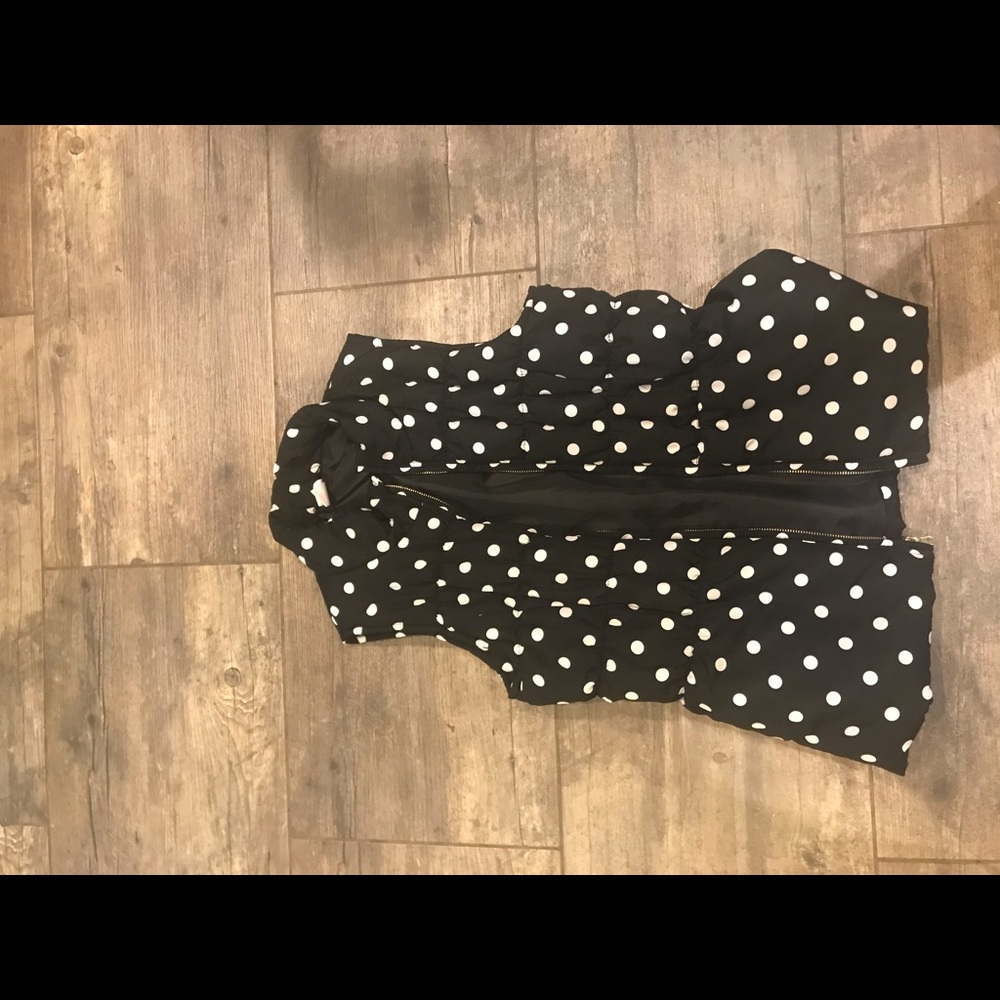 Black and White Polka-dot Bubble Vest